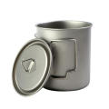 Titanium 750ml Pot outdoor camping Cookware Set Ultralight cup mug with lid